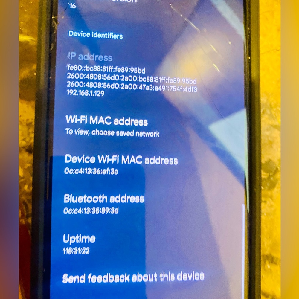Google Smartphone in Black with Blue Tint